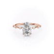 The Hidden Halo Penelope Set With A 1 Carat Oval Moissanite on Sale