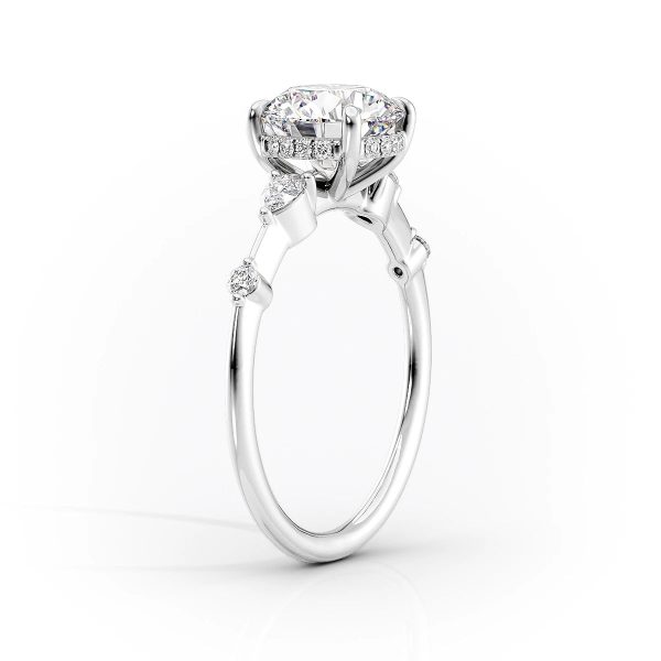 The Naomi Set With A 5 Carat Princess Moissanite Online Sale